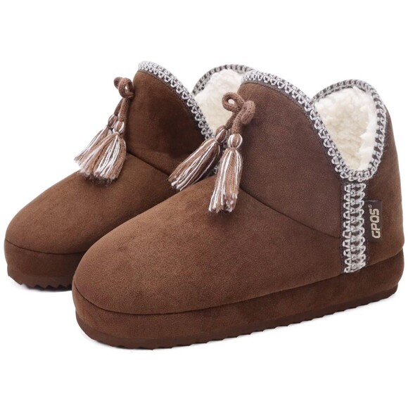 Womens Warm Memory Foam Slippers Booties Boots House Shoes Size 7 Women's - Picture 1 of 4